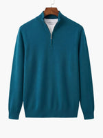 Pull Zippé Aurélien Pull Zippé Aurélien Pierre Mercier Bleu Pétrole S 