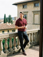 Polo en Maille Aurèle Polo en Maille Aurèle Pierre Mercier Rouge Carmin S 